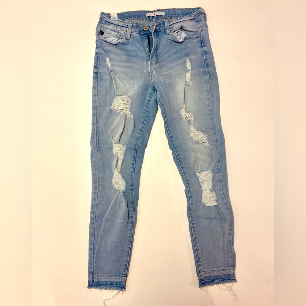 KanCan Light Blue Distressed Ripped Skinny Jeans